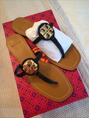 NIB Women's Tory Burch mini miller leather sandals